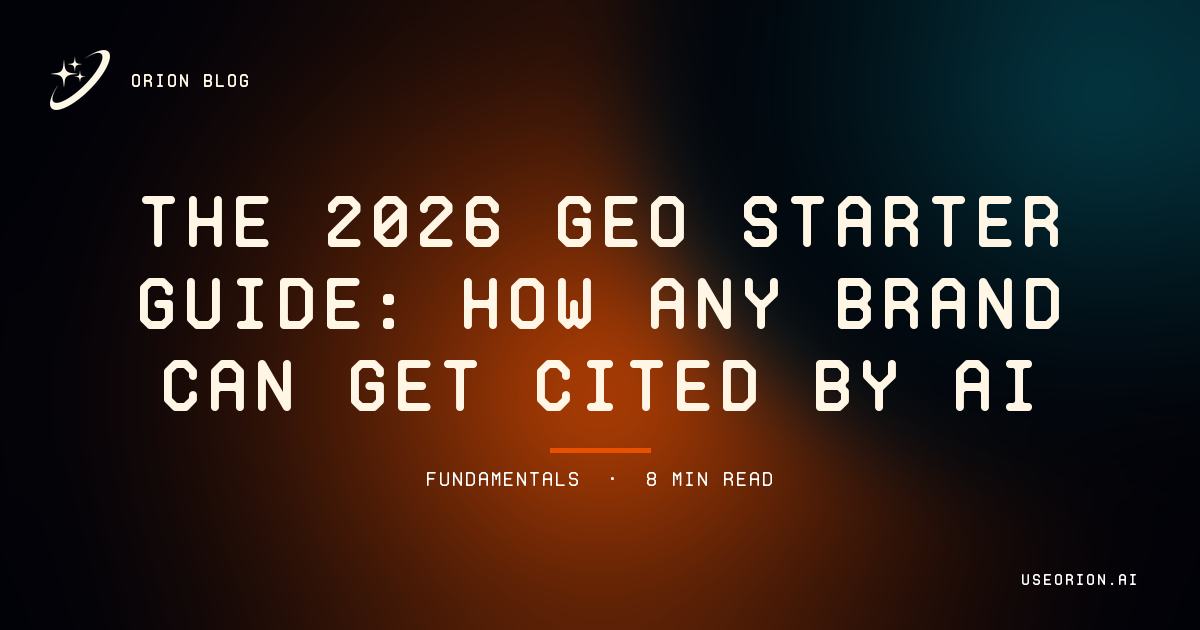 The 2026 GEO Starter Guide: How Any Brand Can Get Cited by AI